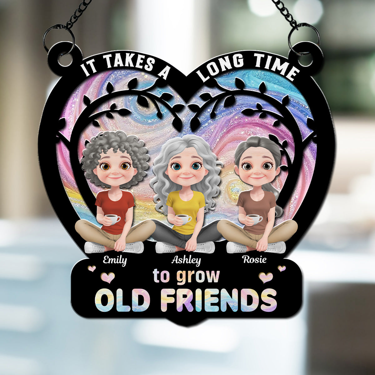 It Takes A Long Time To Grow An Old Friend - Personalized Custom Suncatcher
