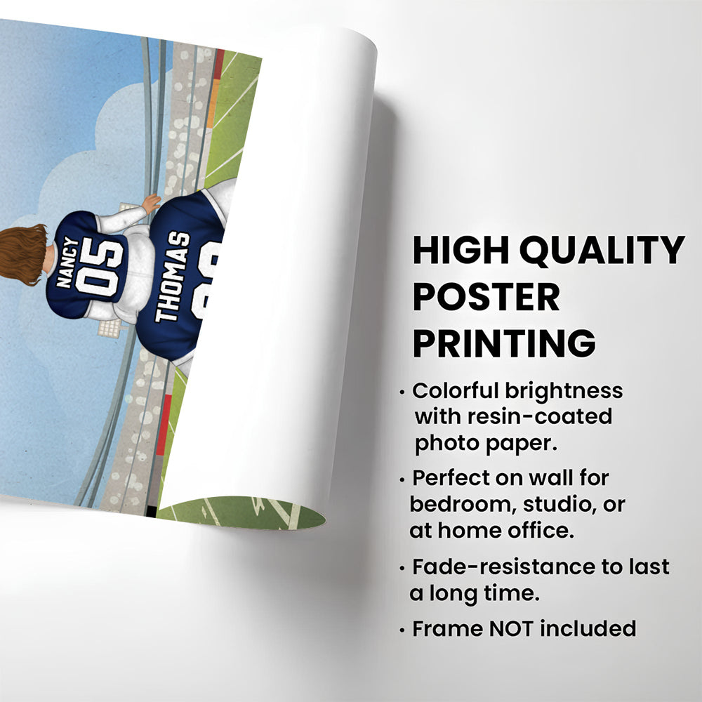 American Football Dad - Personalized Custom Poster