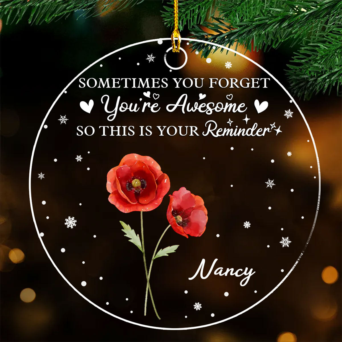 You Are Awesome - Personalized Custom Acrylic Ornament
