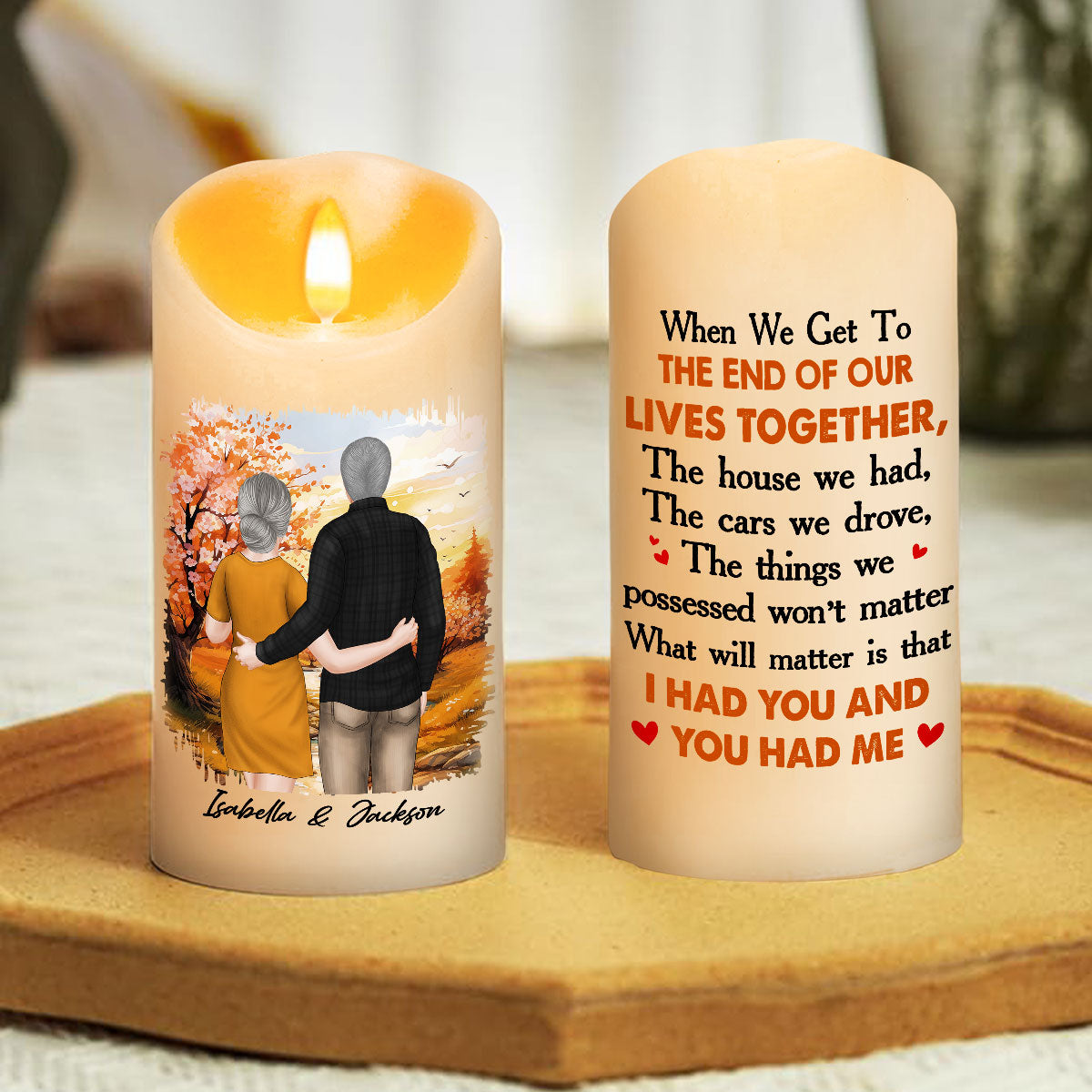 I Had You And You Had Me Version 2 - Personalized Custom LED Candle