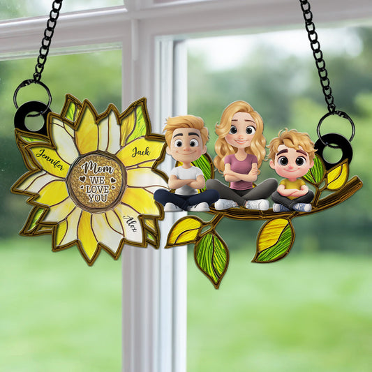 Sunflower Mom - Personalized Custom Suncatcher