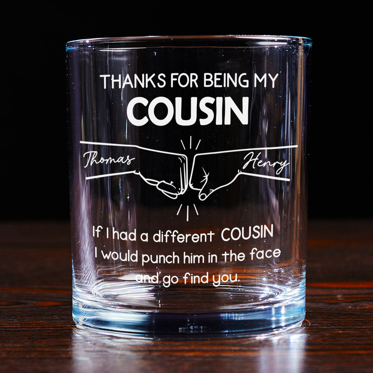 Thanks For Being My Brother - Personalized Custom Whiskey Glass