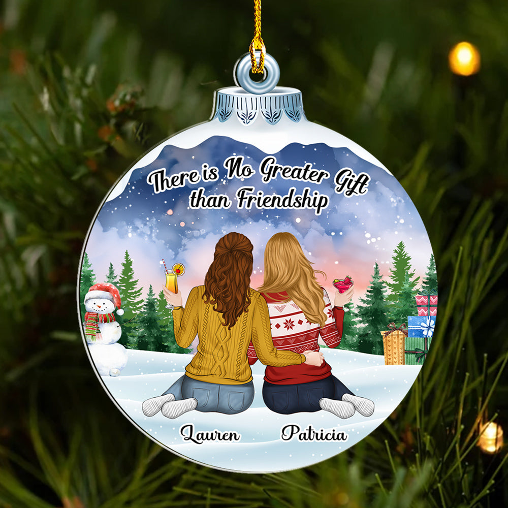 Friendship Is Last Forever - Personalized Custom Acrylic Ornament