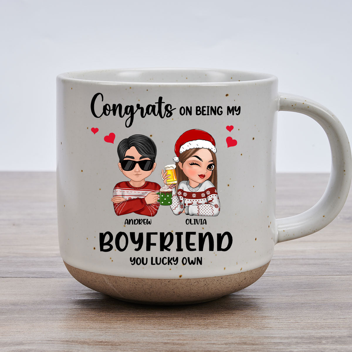 Congrats On Being My Husband - Personalized Custom Pottery Mug