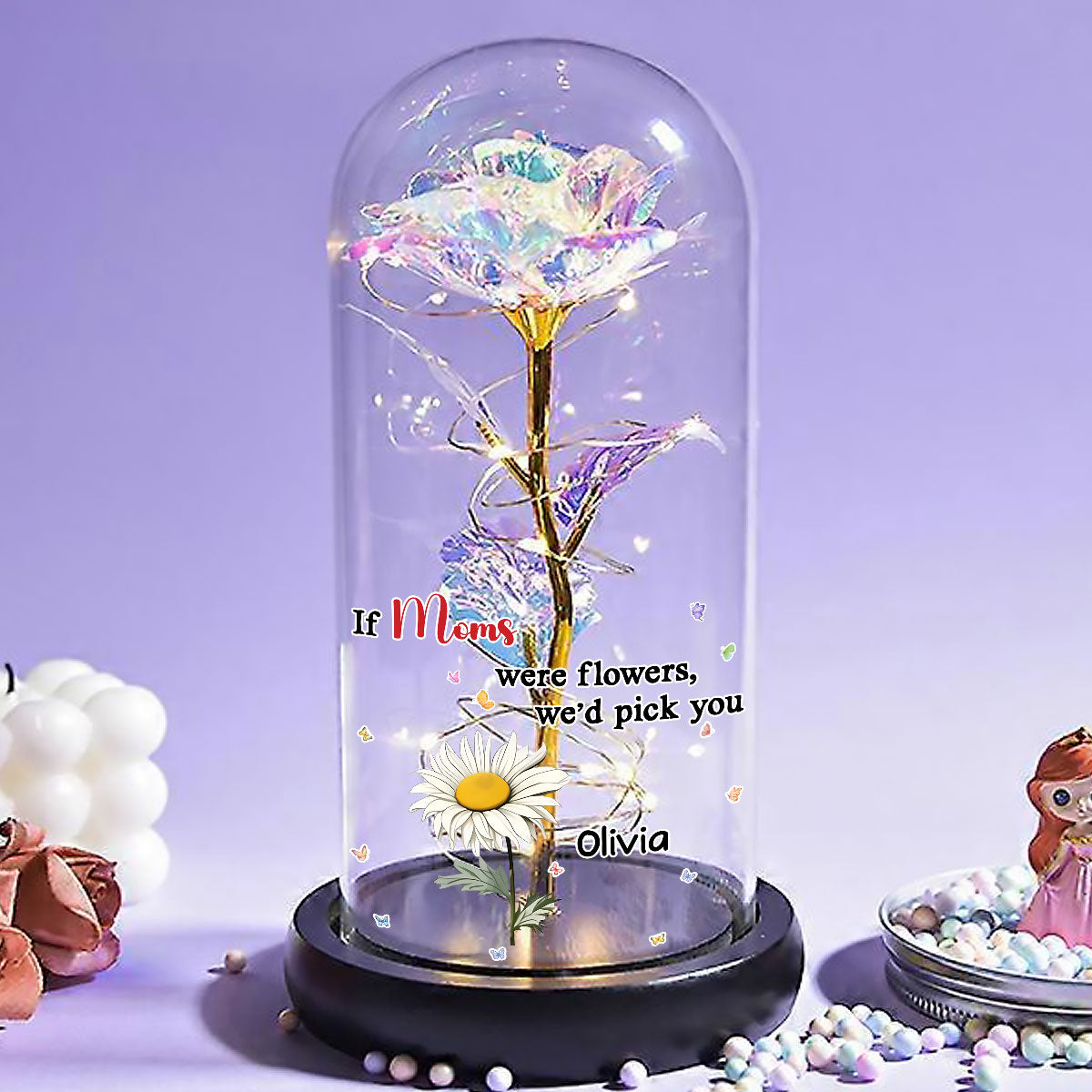 We Would Pick You - Personalized Custom Sparkly Rose