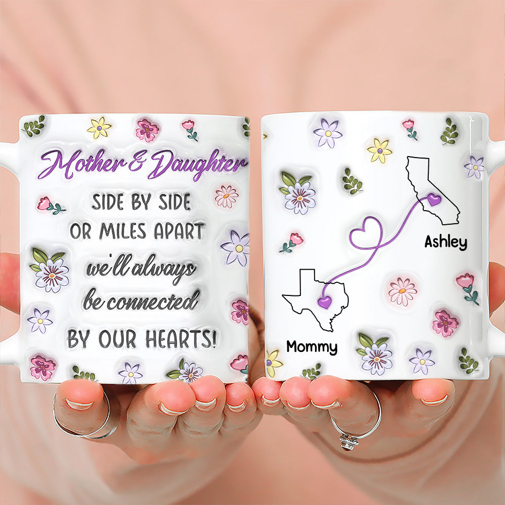 Mom And Daughter Unbreakable Bond - Personalized Custom 3D Inflated Effect Mug