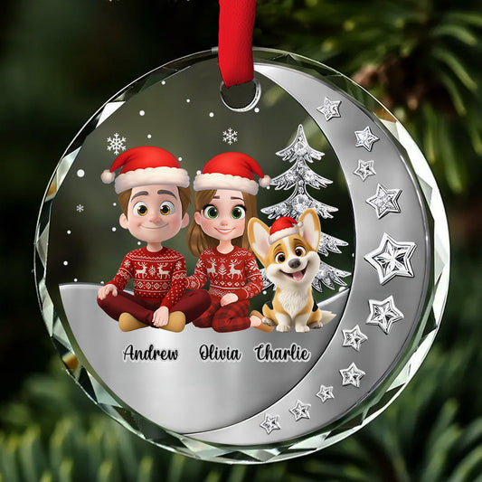 Beside Each Other - Personalized Custom 3D Effect Glass Ornament