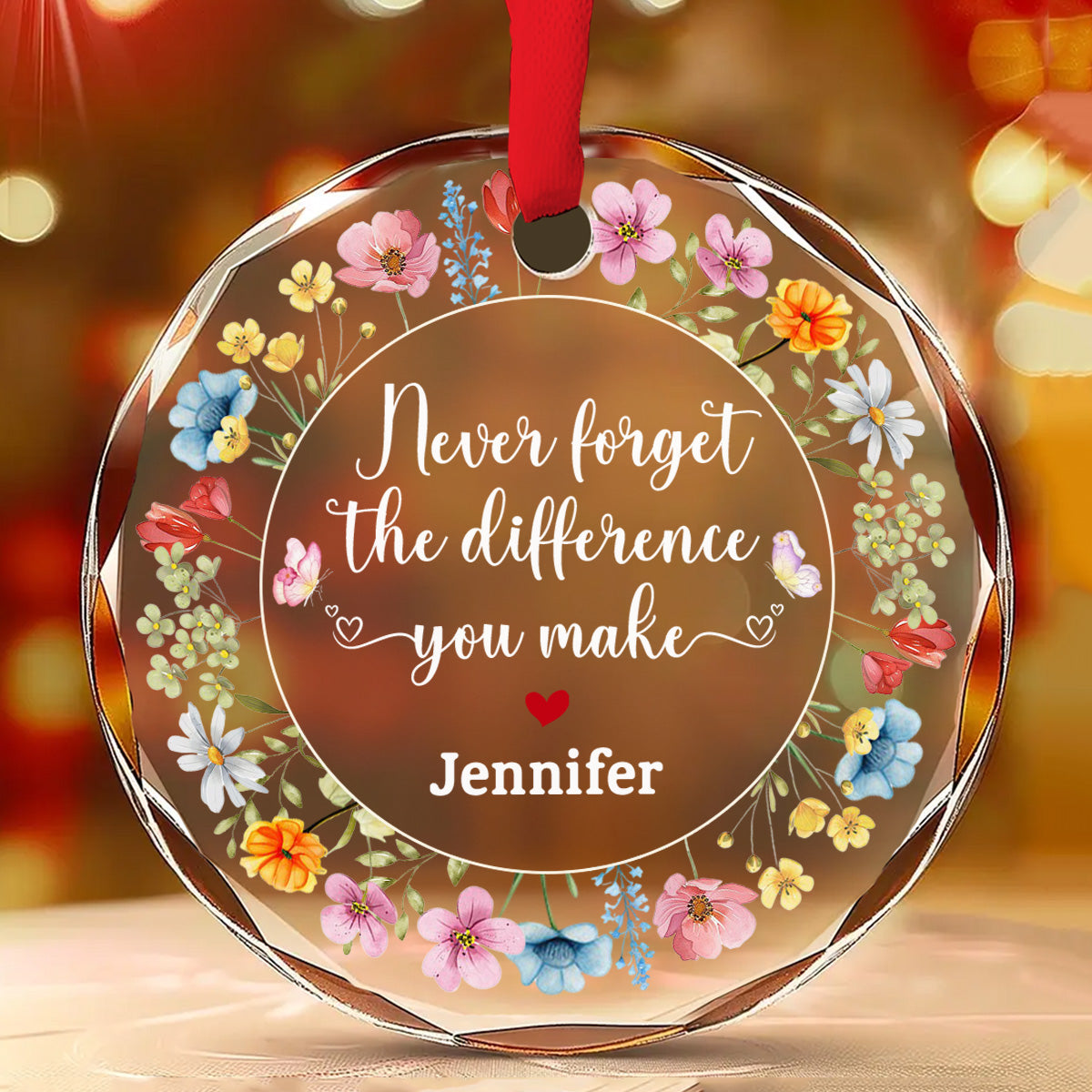 Thank You Coworker - Personalized Custom Glass Ornament