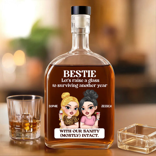 Surviving Another Year - Personalized Custom Spirits Decanter