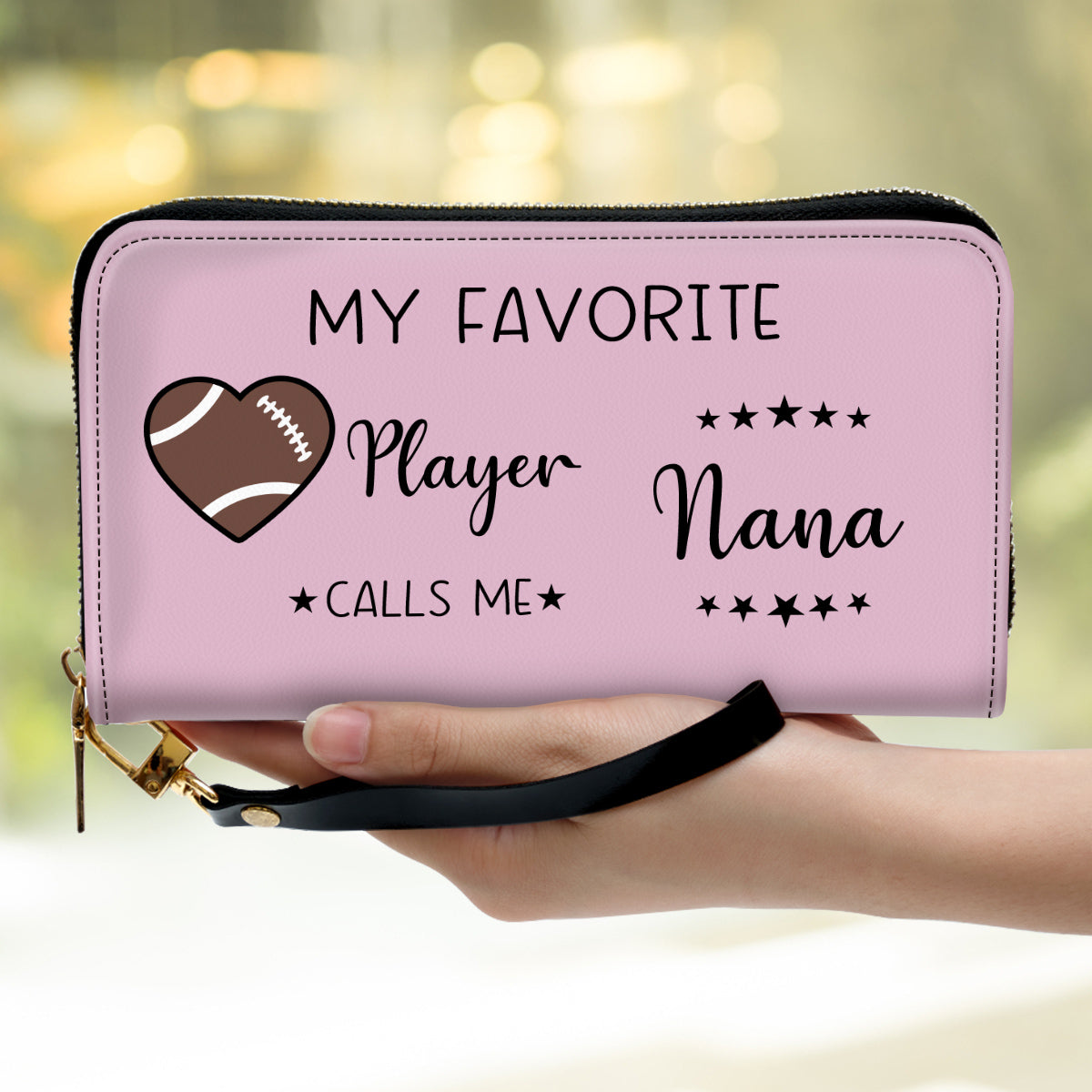 My Star Player Calls Me Grandma - Personalized Custom Leather Wallet