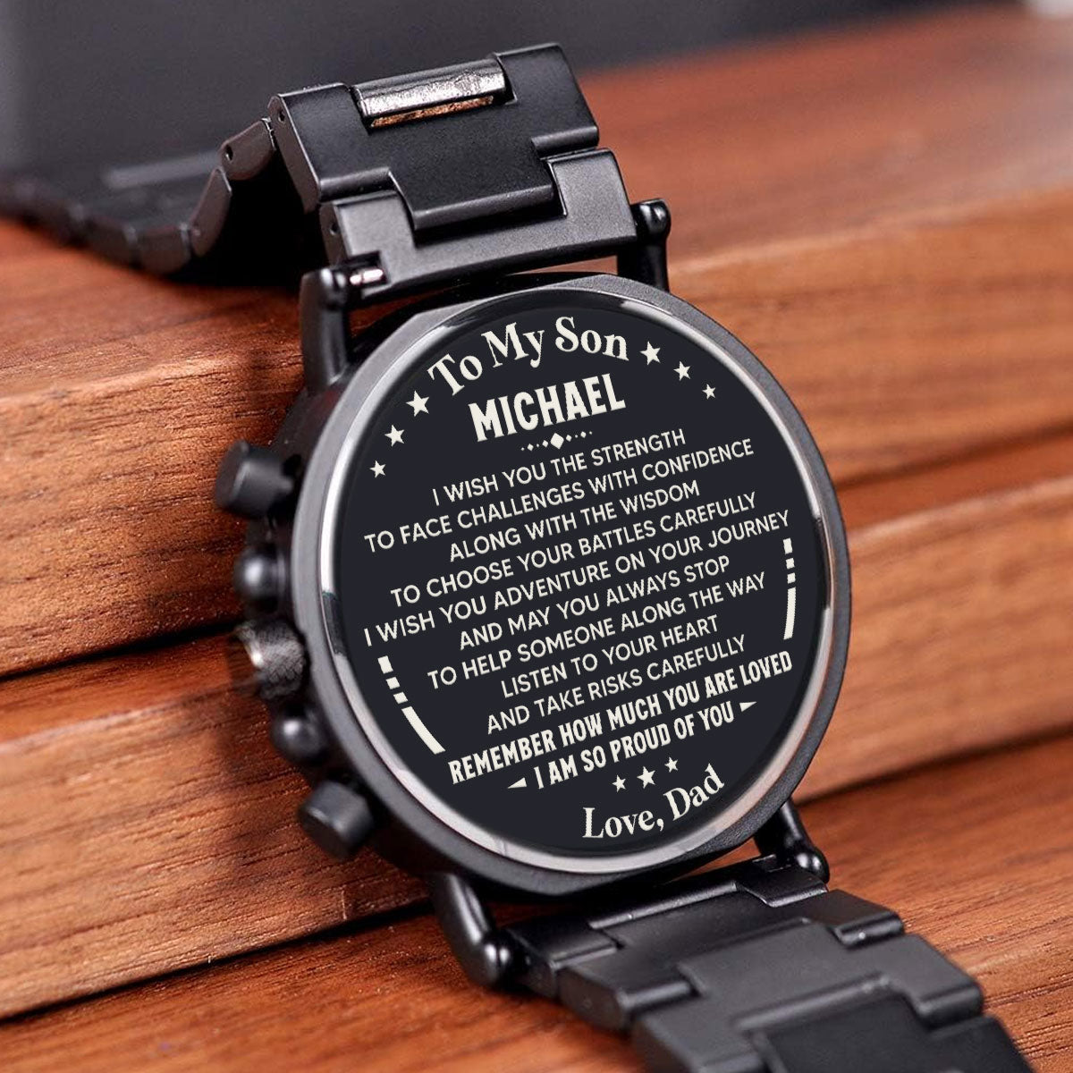 I Am So Proud Of You - Personalized Engraved Wooden Watches GQ026