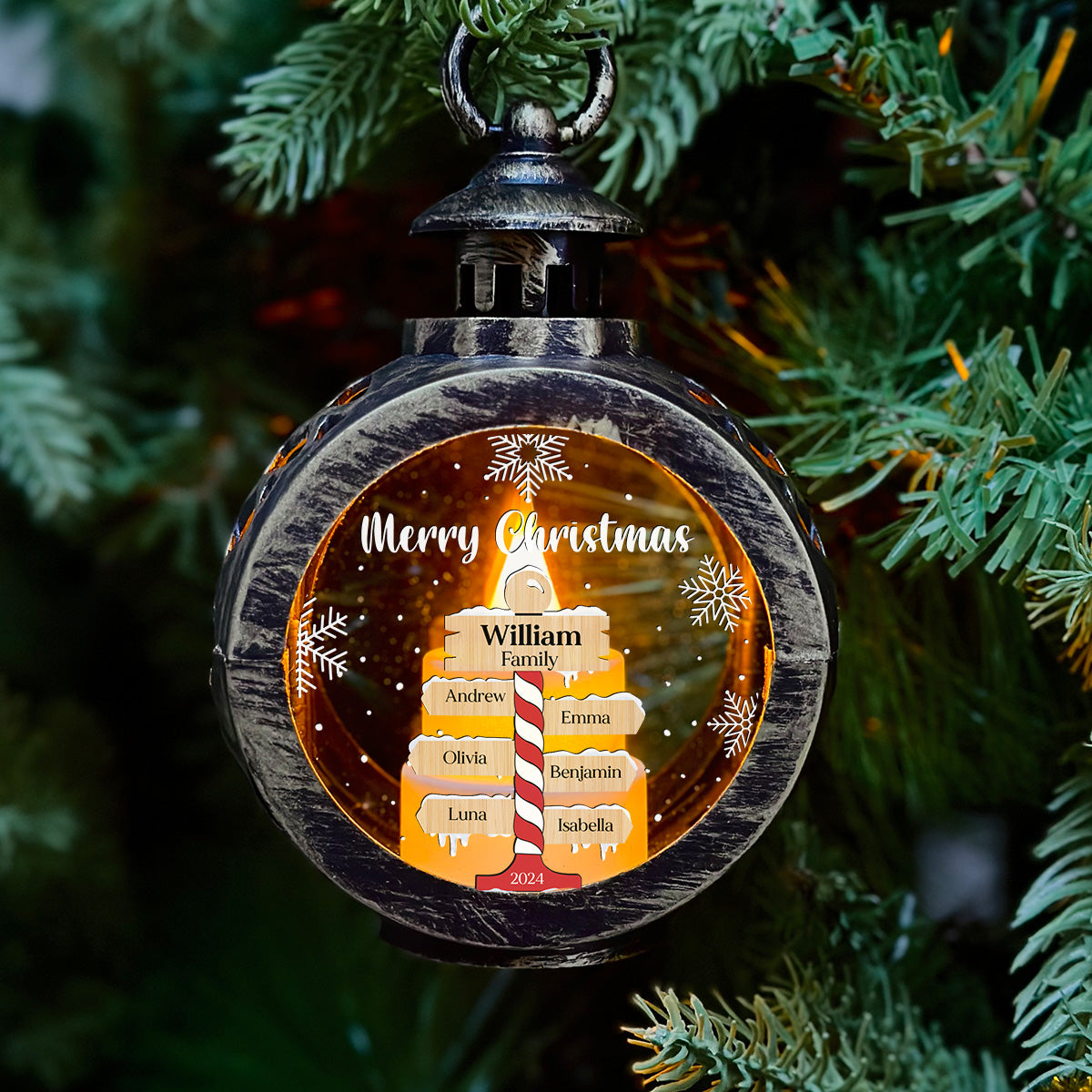 Merry Christmas - Personalized Custom Christmas Lantern