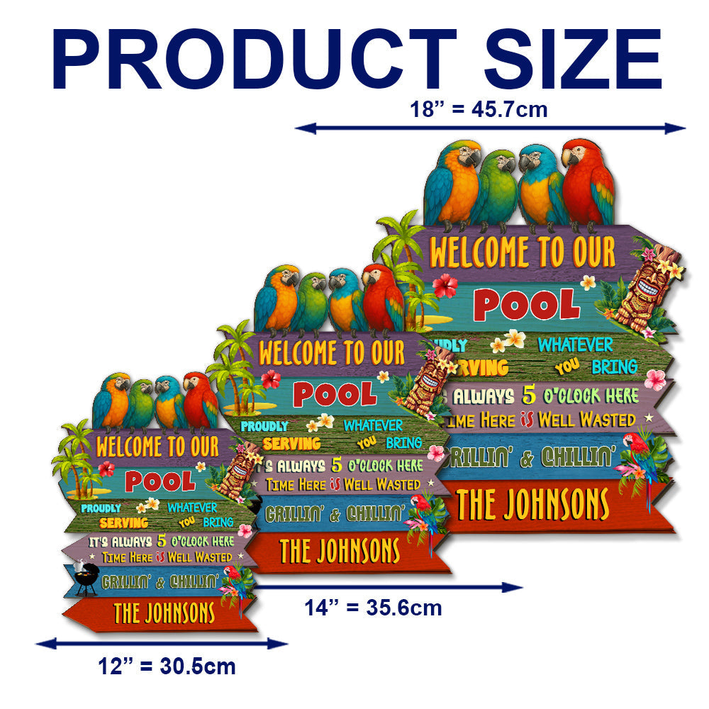 Welcome To Our Patio - Personalized Custom Wood Sign