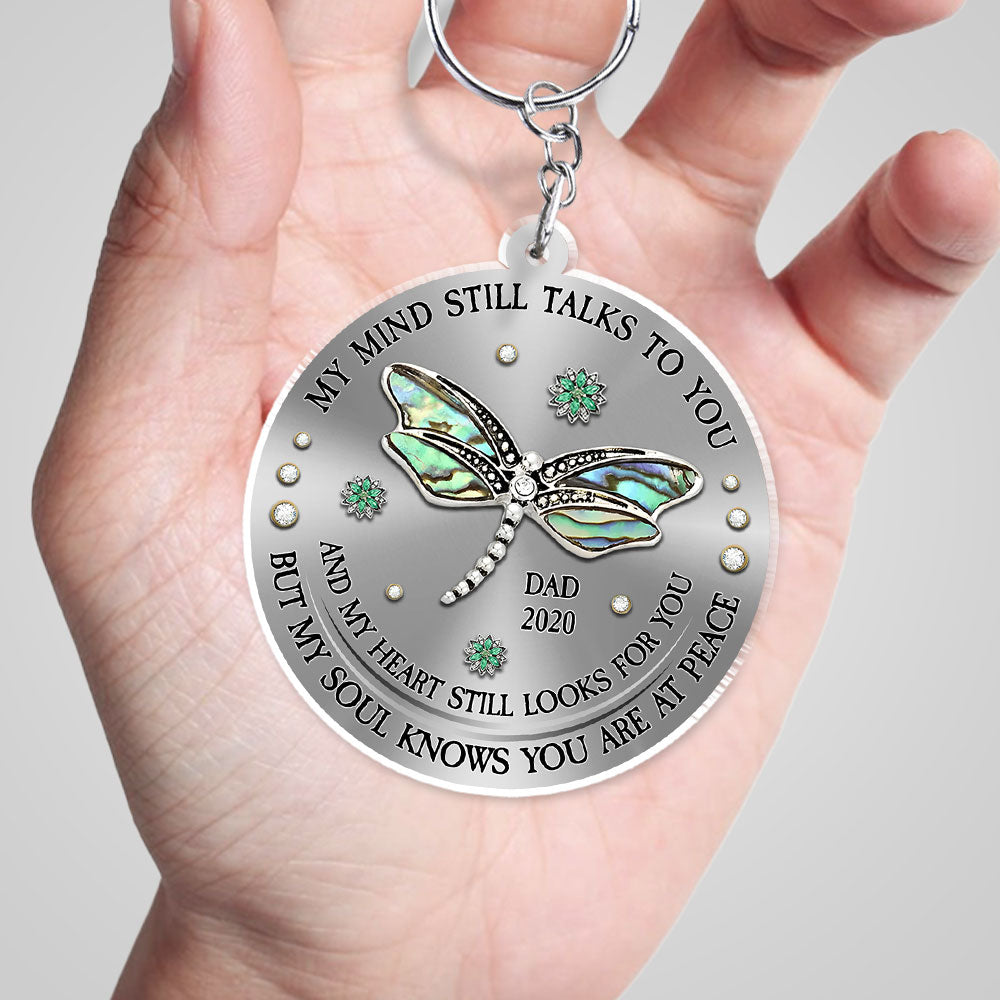 Dragonfly My Mind My Heart My Soul - Personalized Custom Acrylic Keychain
