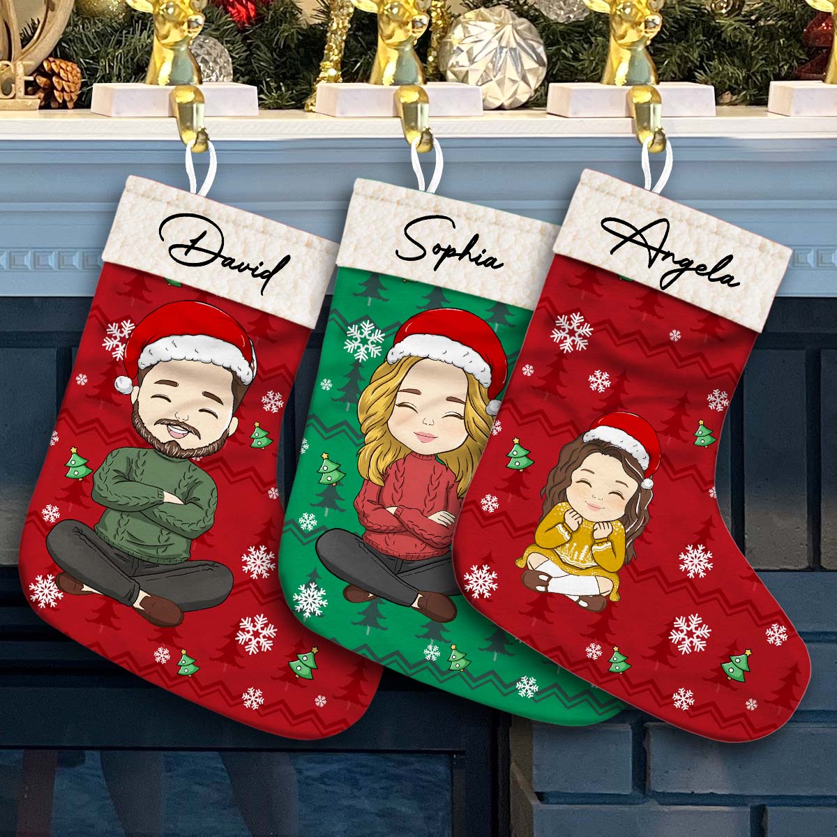 Family Christmas Stocking - Personalized Custom Christmas Stocking