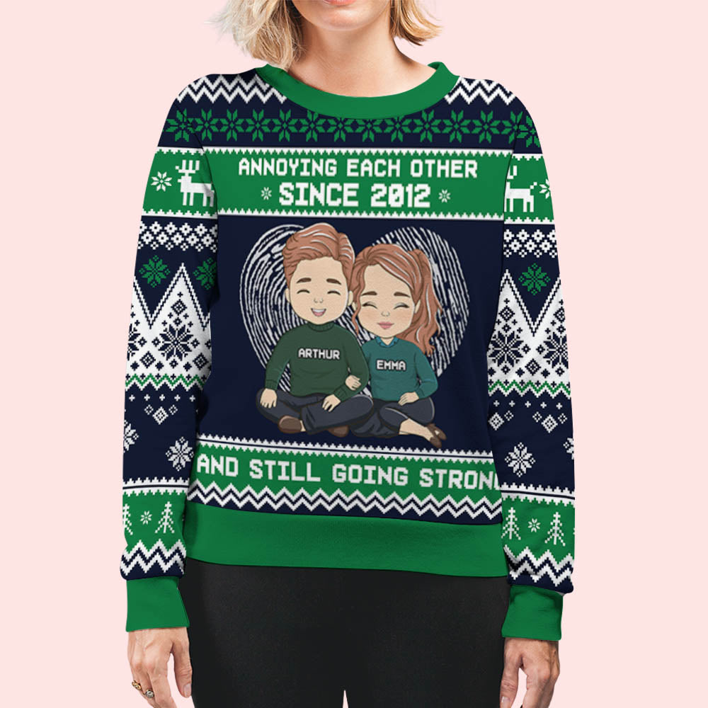 Annoying Each Other - Personalized Custom All-Over-Print Sweatshirt