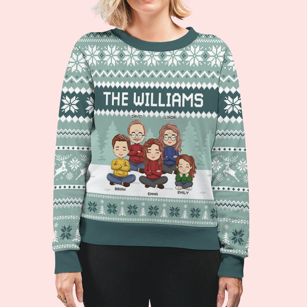 Our Family Sweatshirt - Personalized Custom All-Over-Print Sweatshirt