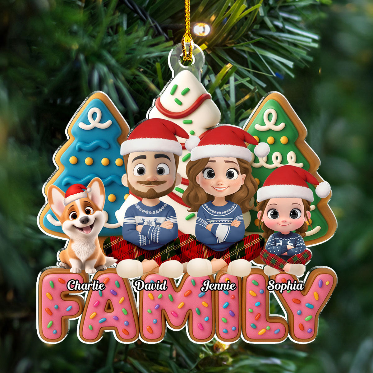 Sweet Family Tree - Personalized Custom Acrylic Ornament