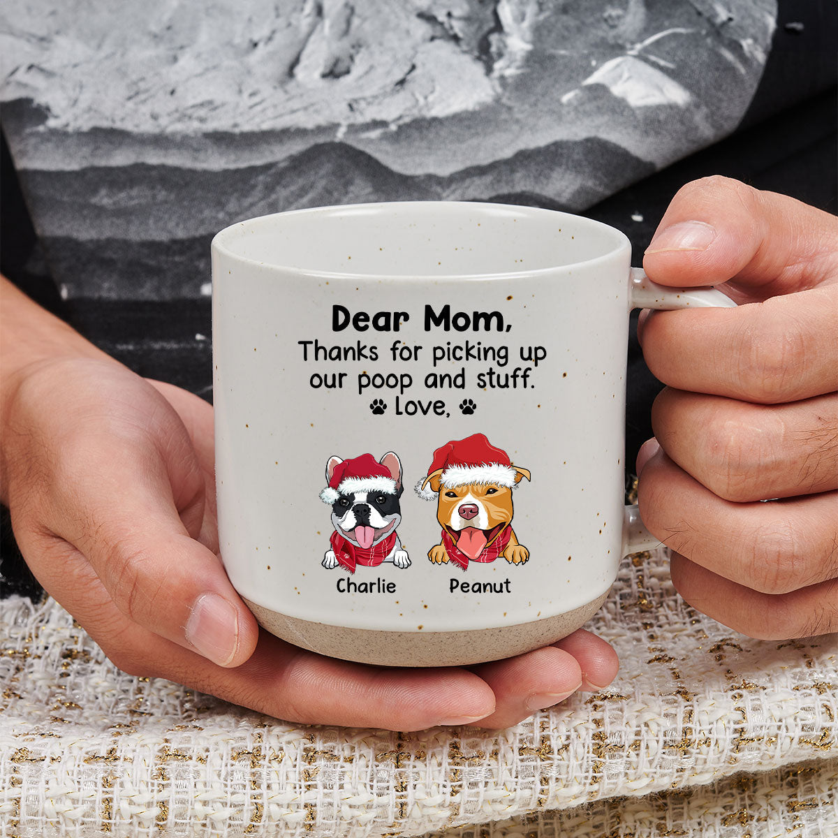 Picking Up My Poop - Personalized Custom Pottery Mug