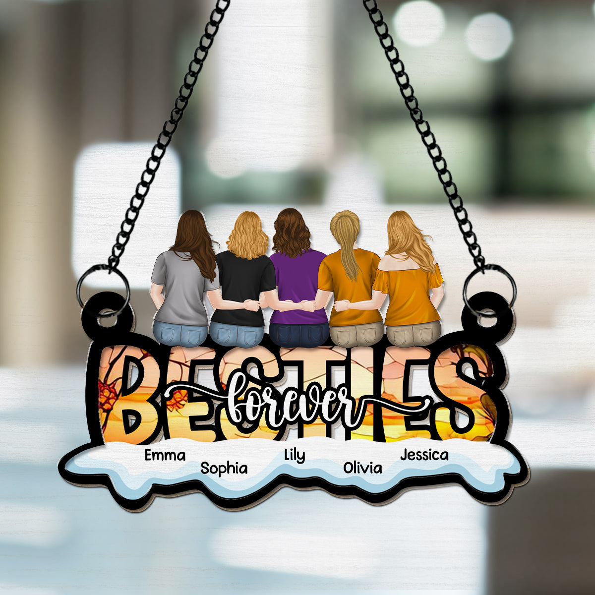 Besties Forever - Personalized Custom Suncatcher