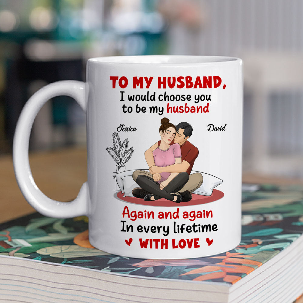 My Heart Repeats Your Name - Personalized Custom Coffee Mug