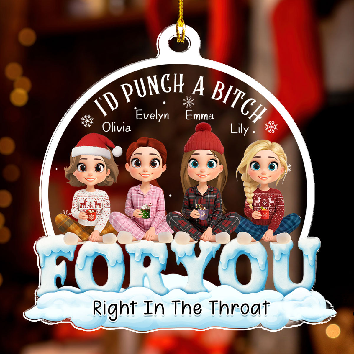 For You Bestie - Personalized Custom Acrylic Ornament