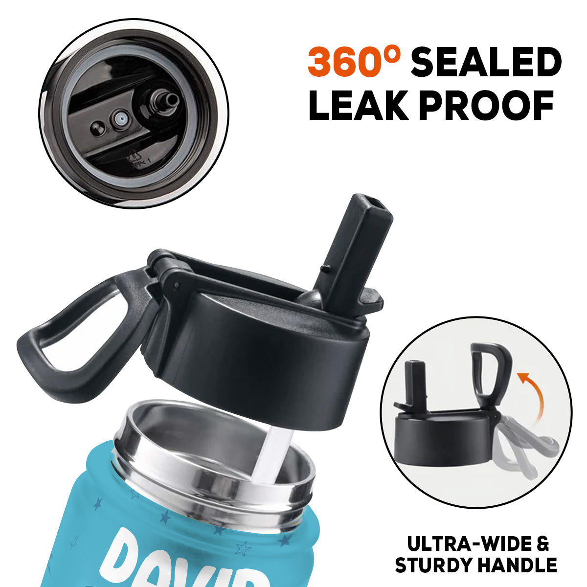 Kid Back To School - Personalized Custom Kids Water Bottle