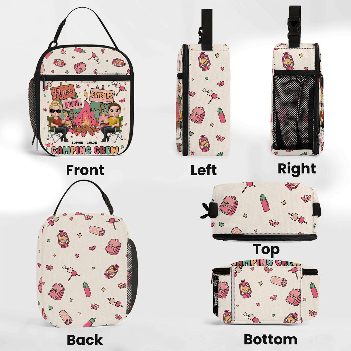 Camping Crew - Personalized Custom Insulated Lunch Bag