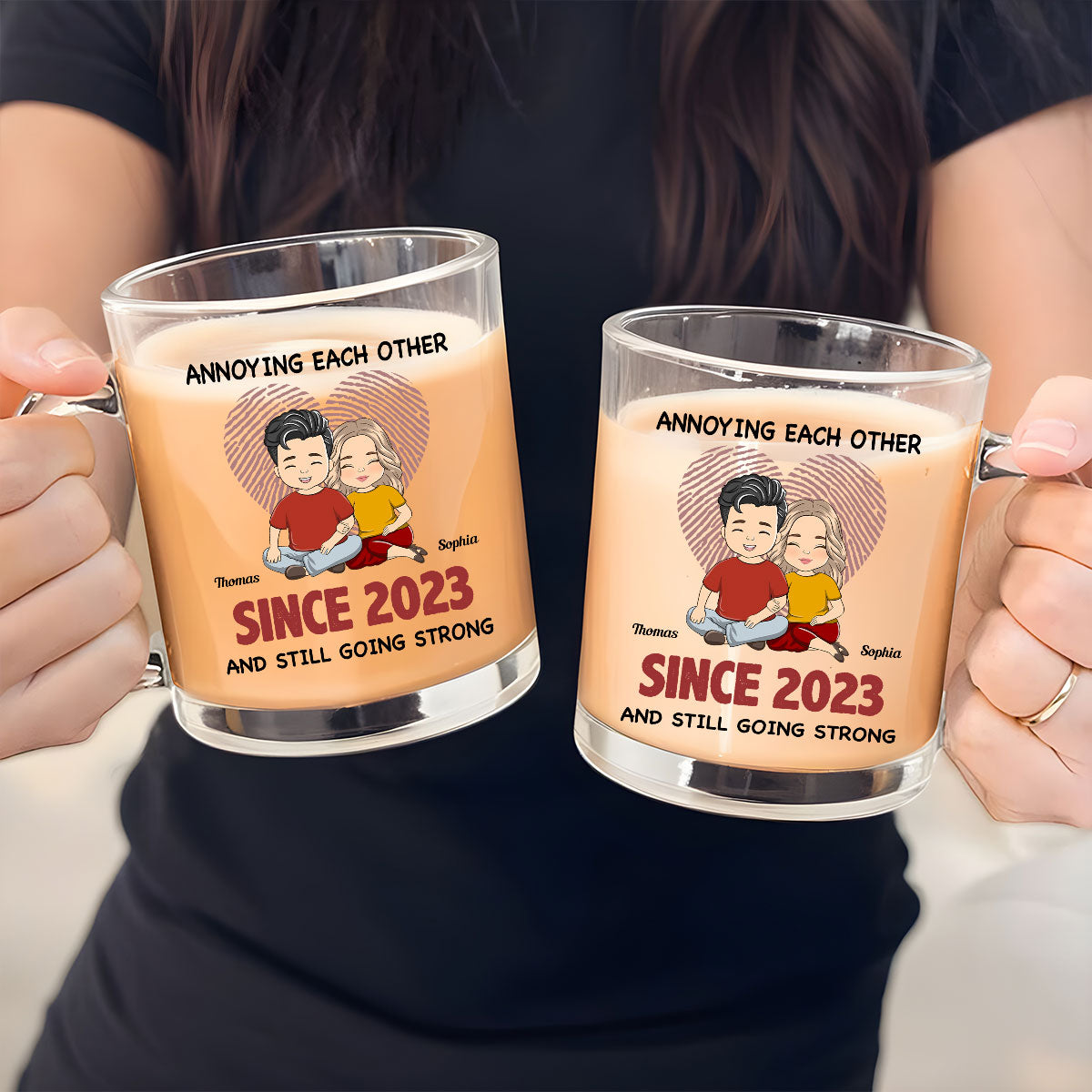 Annoying Each Other - Personalized Custom Glass Mug