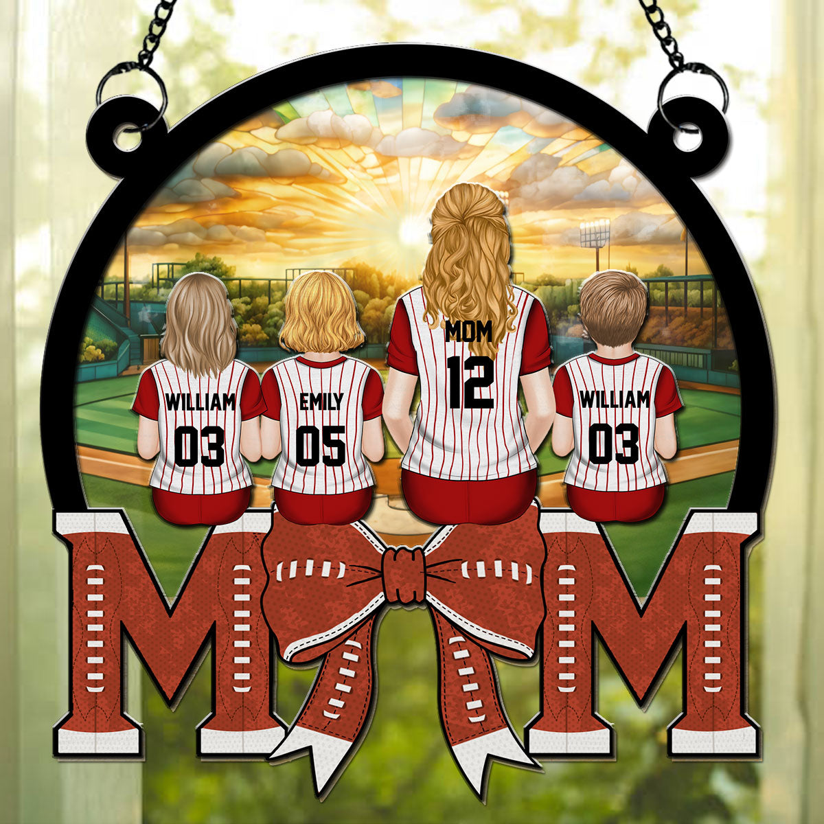 Best Mom Dream Team - Personalized Custom Suncatcher