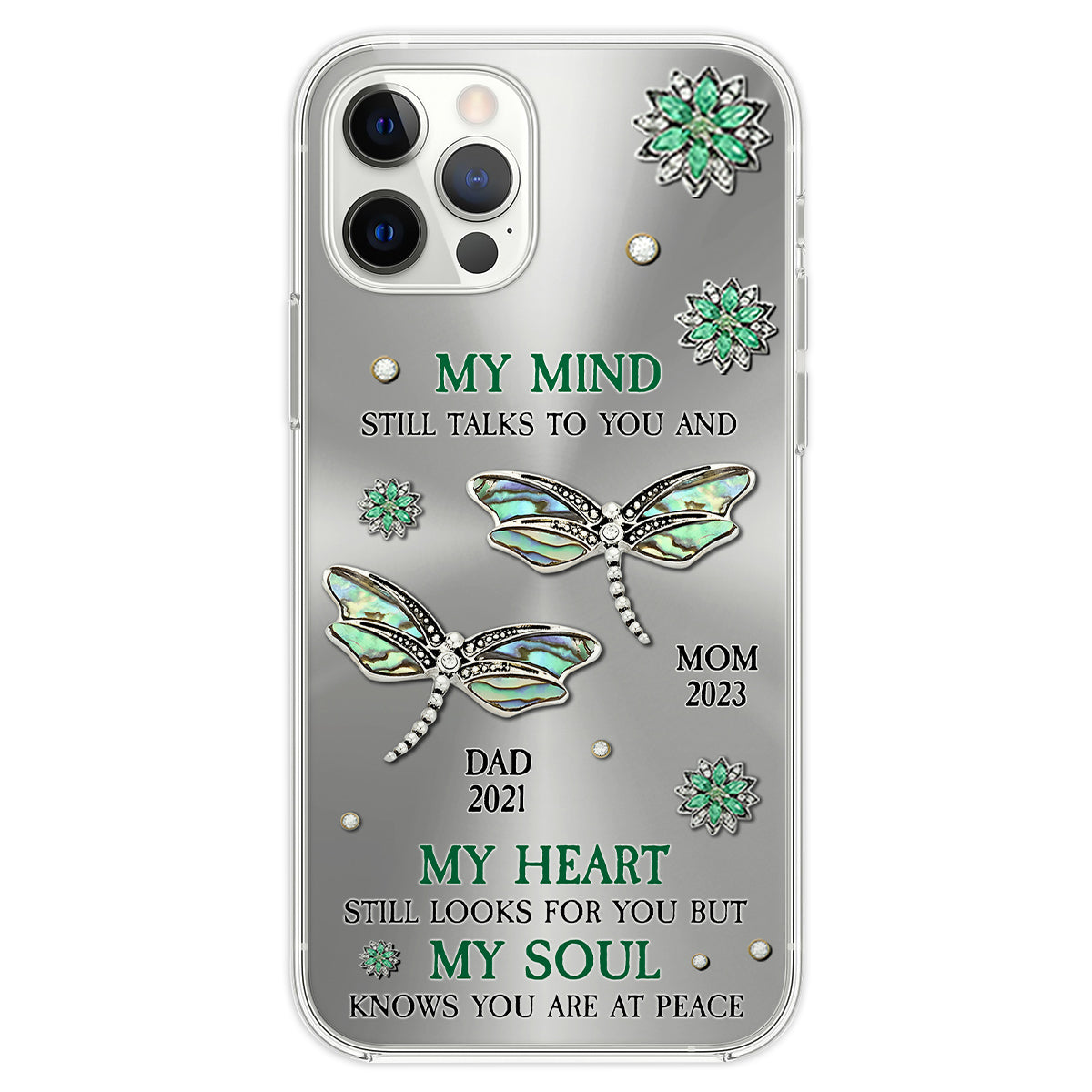 Dragonfly My Mind My Heart My Soul - Personalized Custom Phone Case