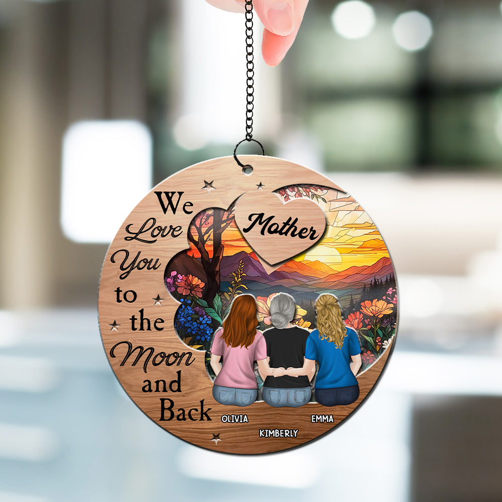 Love You To The Moon - Personalized Custom Suncatcher
