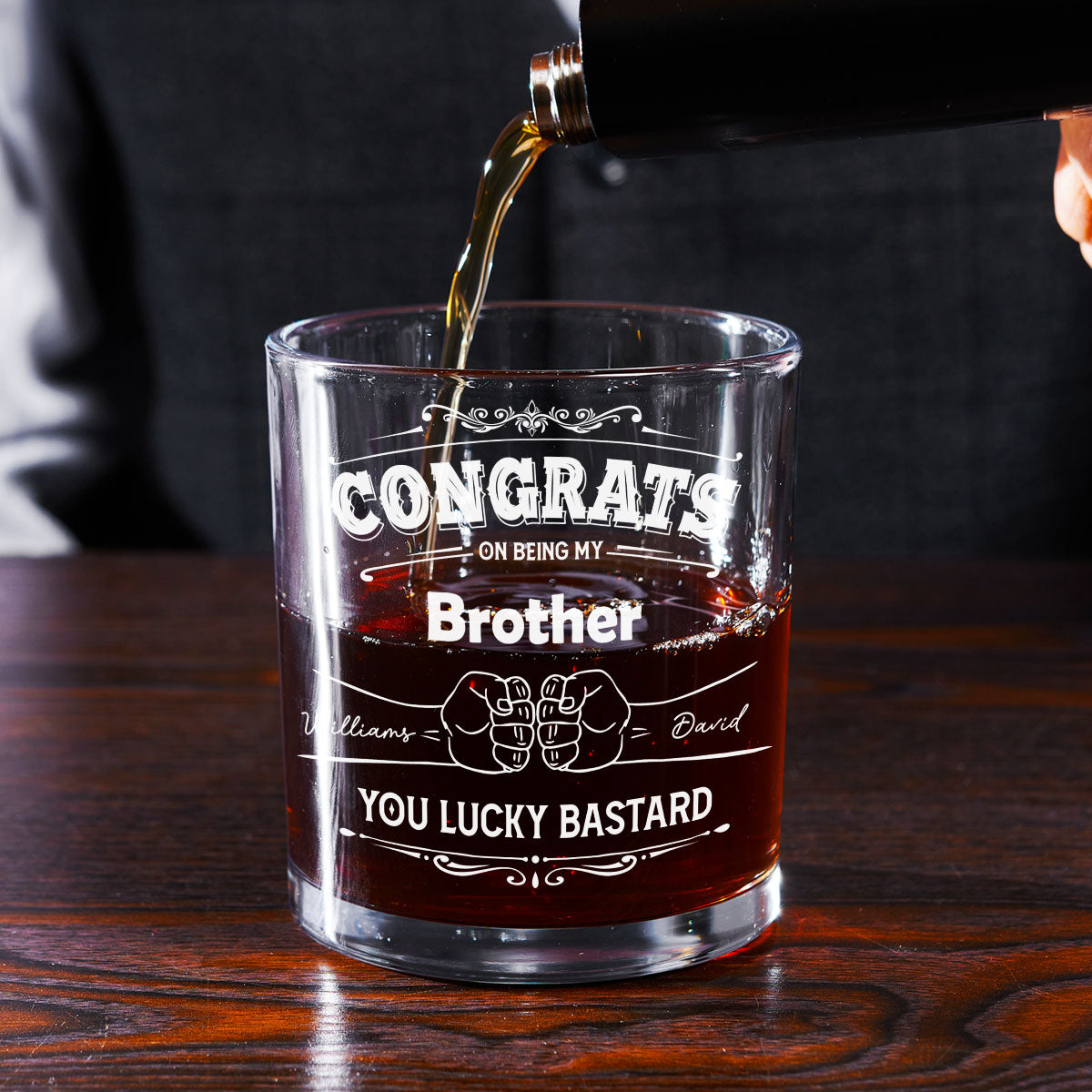 You Are Stuck With Me Forever - Personalized Custom Whiskey Glass
