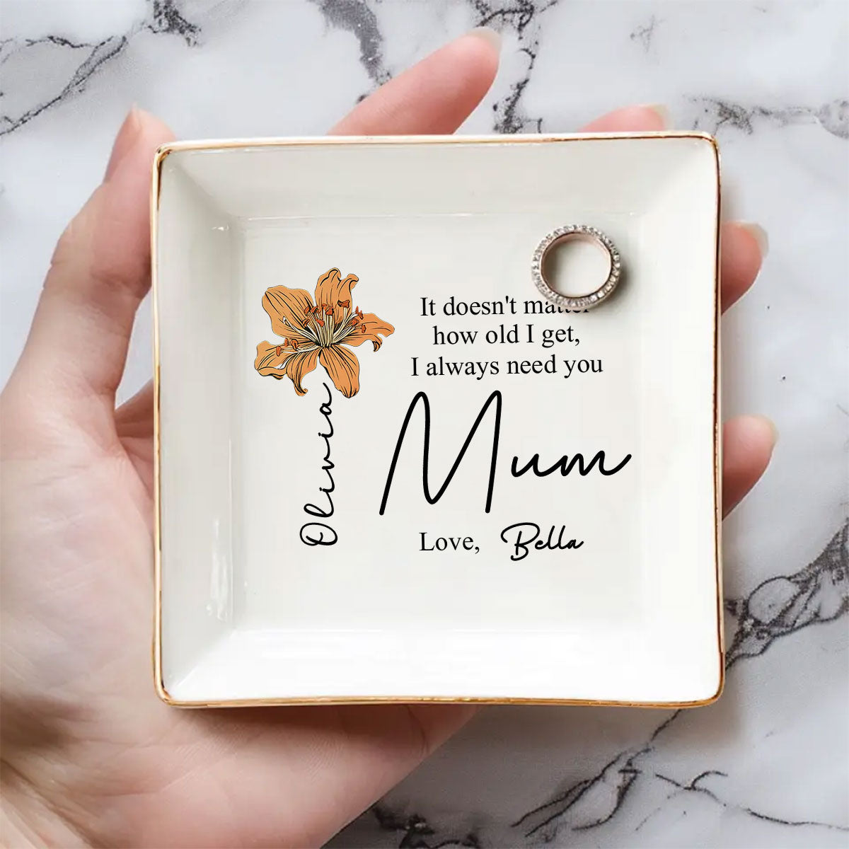 How Old I Get - Personalized Custom Jewelry Dish