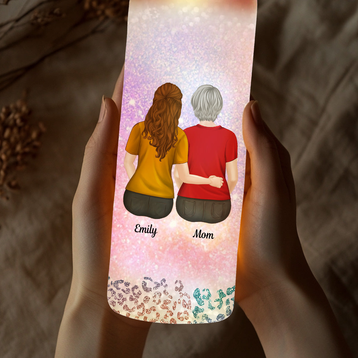 From Mom To Badass Daughter - Personalized Custom Bottle Lamp
