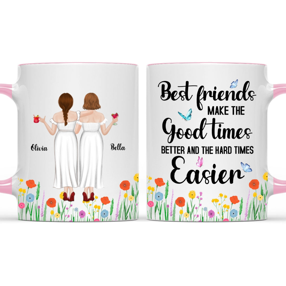 Good Times Better With Friends - Personalized Custom Accent Mug