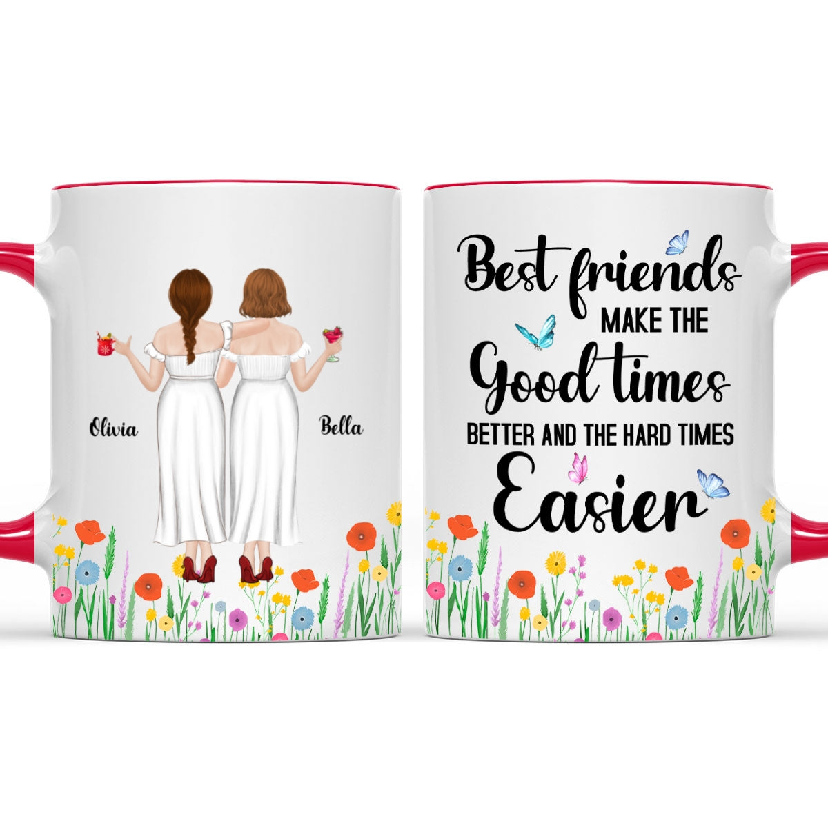 Good Times Better With Friends - Personalized Custom Accent Mug