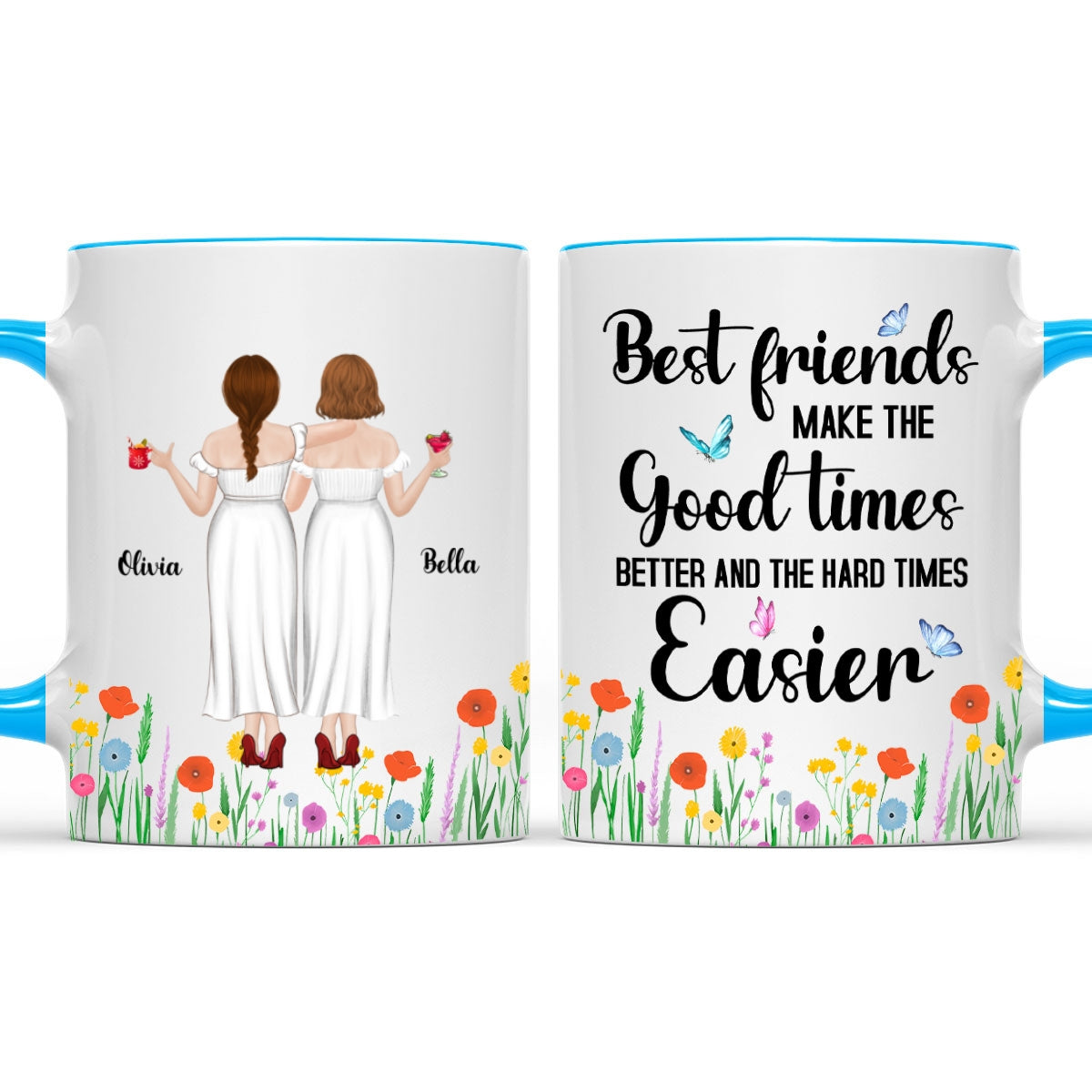 Good Times Better With Friends - Personalized Custom Accent Mug