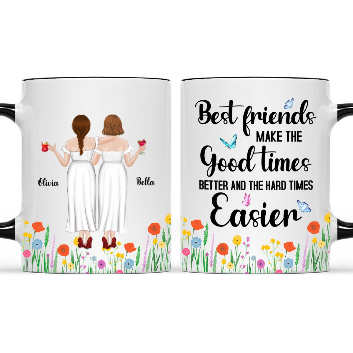 Good Times Better With Friends - Personalized Custom Accent Mug