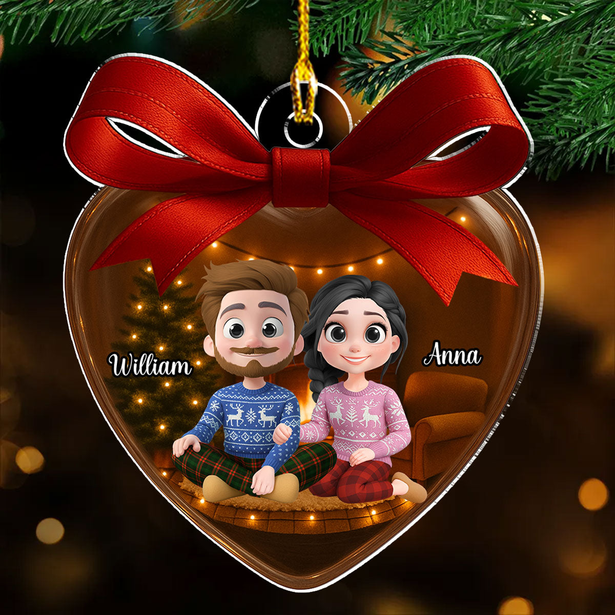 Love You Forever Version 2 - Personalized Custom Acrylic Ornament