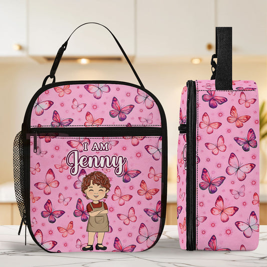 Butterfly Love - Personalized Custom Insulated Lunch Bag