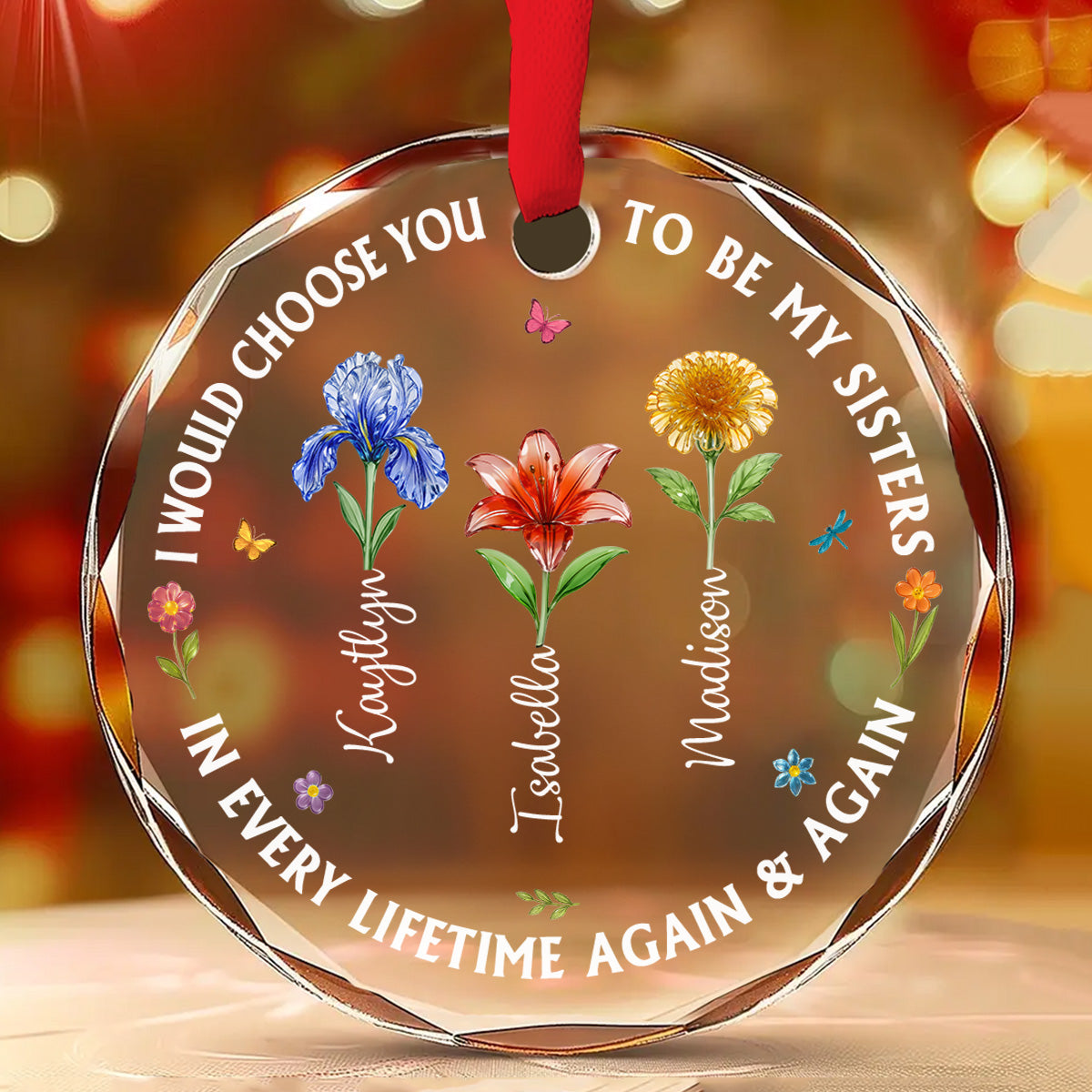 I Would Choose You - Personalized Custom Glass Ornament