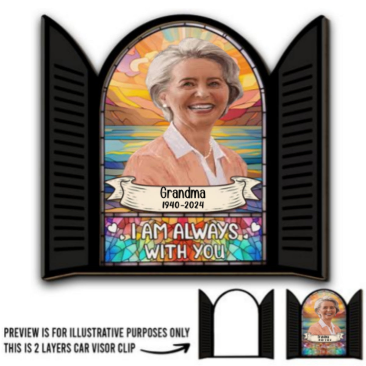 Always Near You - Personalized Custom Car Visor Clip