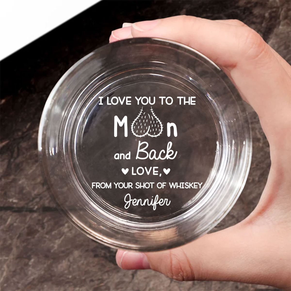 I Love You - Personalized Custom Engraved Whiskey Glass