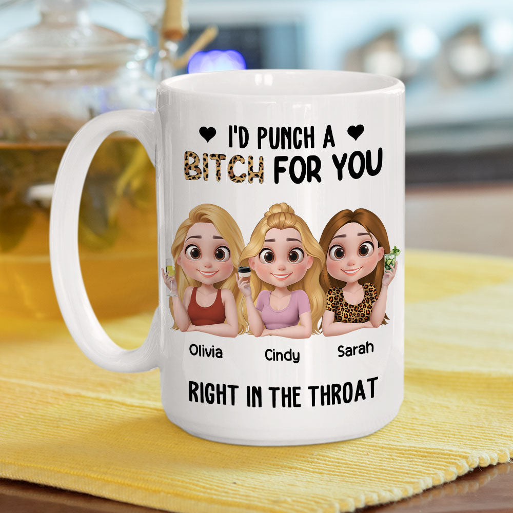 Punch For You My Bestie - Personalized Custom Coffee Mug