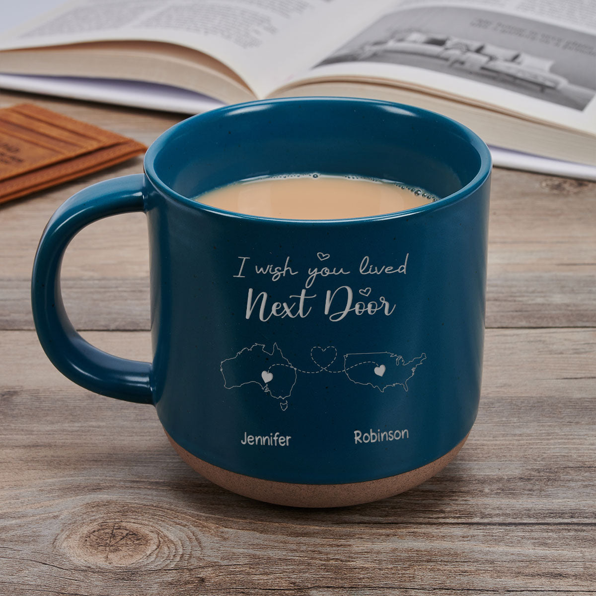 I Wish We Lived Close International  - Personalized Custom Pottery Mug
