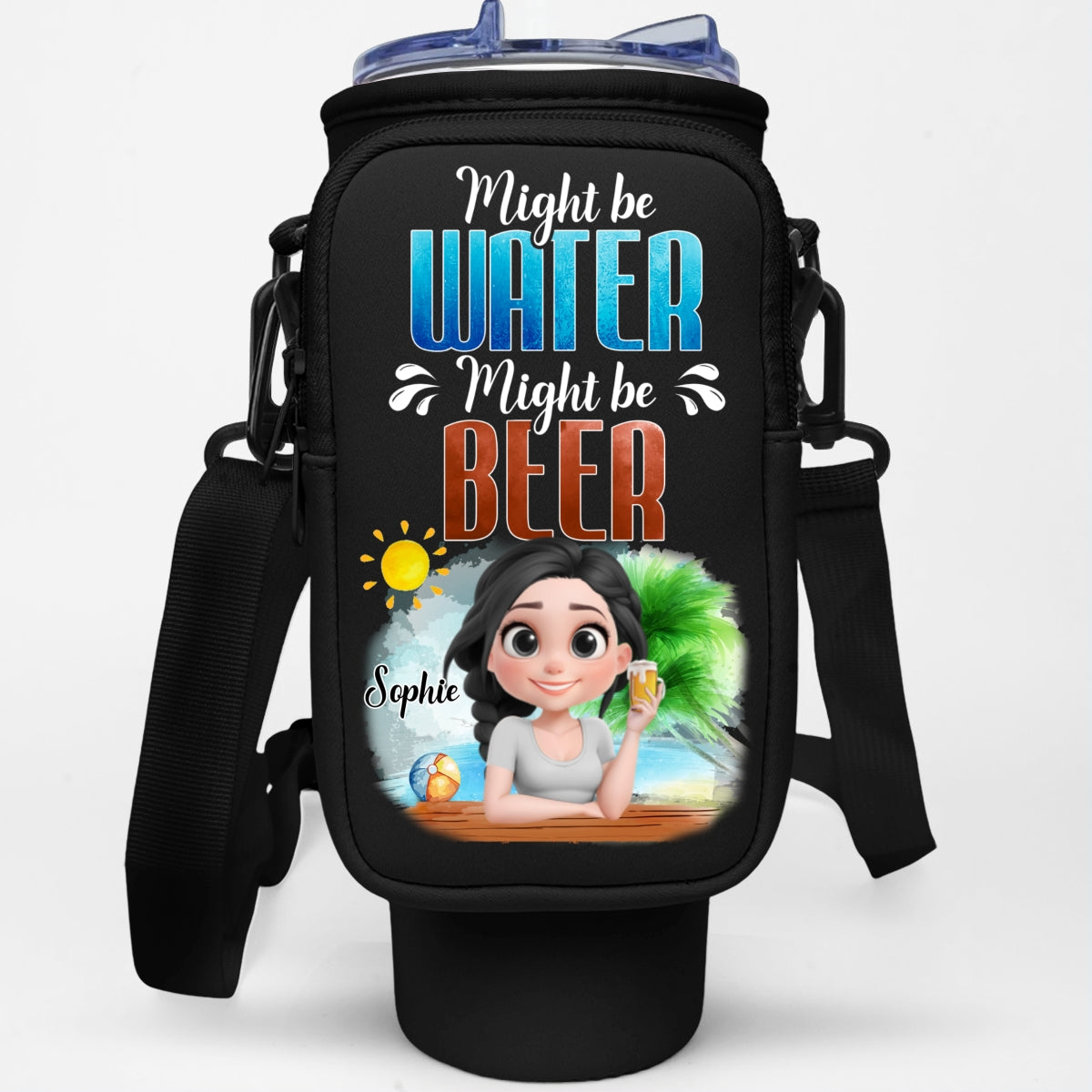 Might Be Wine - Personalized Custom 40oz Water Bottle Carrier Bag
