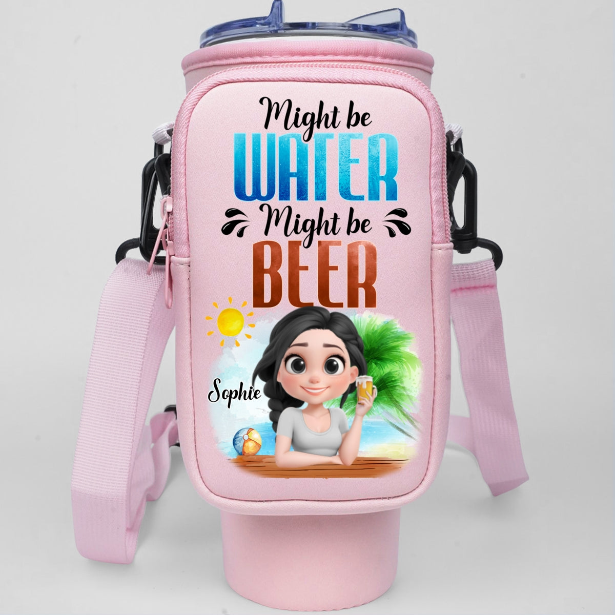 Might Be Wine - Personalized Custom 40oz Water Bottle Carrier Bag