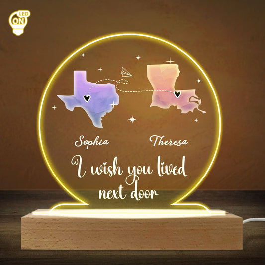 Always Under The Same Sky - Personalized Custom LED Light