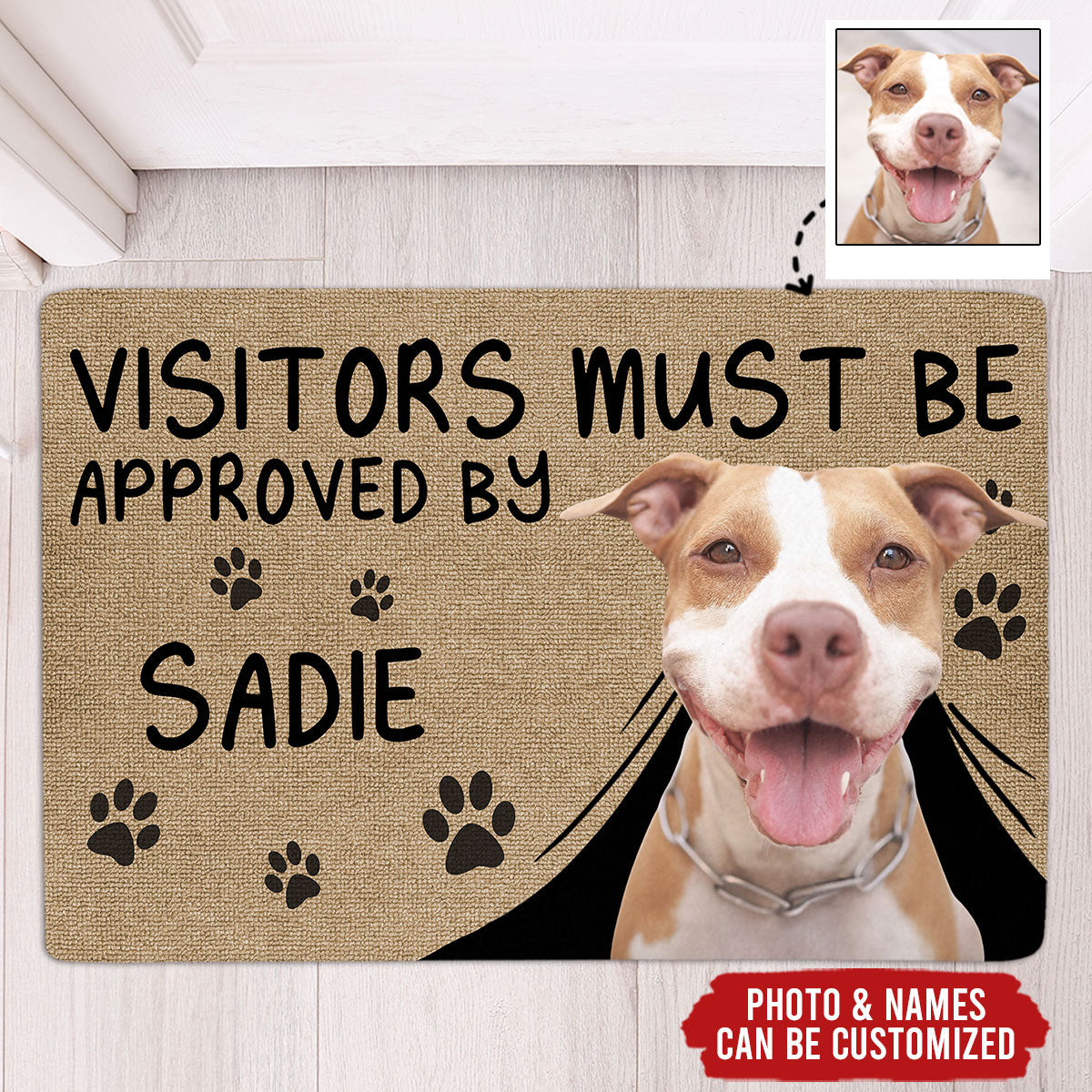 Approved By Pet Photo - Personalized Custom Doormat